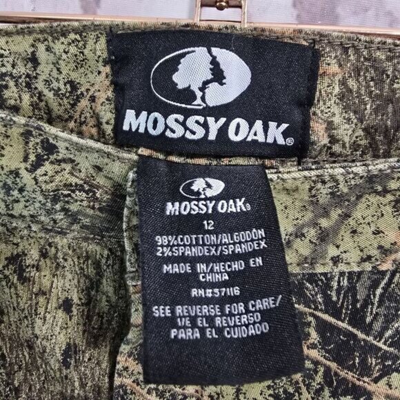 Mossy Oak Pants Womens 12 Large Camo Break Up Grassland Brush Western Straight - Picture 3 of 12